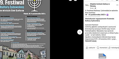 Oświadczenie organizatorów Festiwalu Kultury Żydowskiej w Płońsku -24483