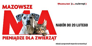 Samorząd Mazowsza pomoże bezdomnym zwierzętom