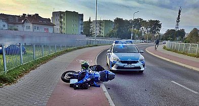 Poważny wypadek motocyklisty. 34-letni płońszczanin jechał ''na zakazie''-24463