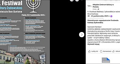 Oświadczenie organizatorów Festiwalu Kultury Żydowskiej w Płońsku-24483