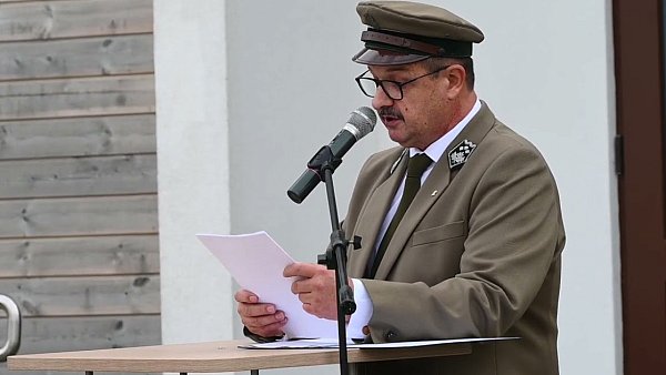 Wojciech Kała, nadleśniczy Nadleśnictwa Płońsku podczas uroczystości 80-lecia jednostki