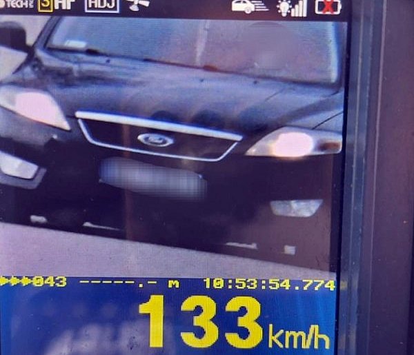 133 km/h tam, gdzie obowiązuje 50-25013