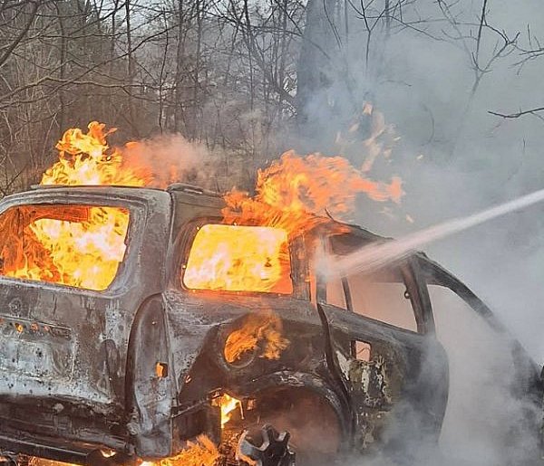 Niebezpieczne zdarzenie na drodze w gminie Sochocin-25696