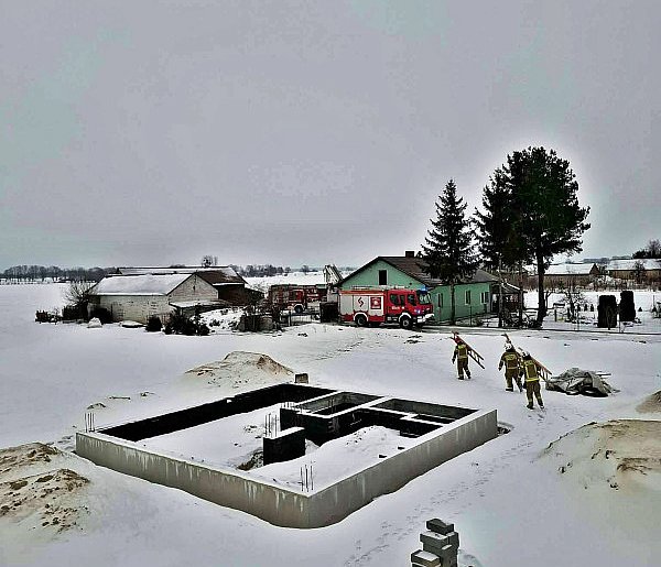 Pożar w domu jednorodzinnym w gminie Naruszewo