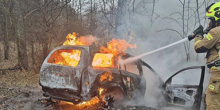 Niebezpieczne zdarzenie na drodze w gminie Sochocin. Na szczęście nikt nie ucierpiał