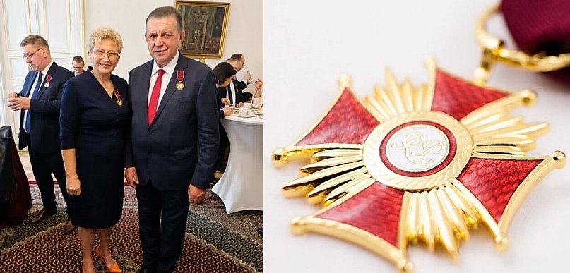 Andrzej Pietrasik odebrał Złoty Krzyż Zasługi za działalność samorządową