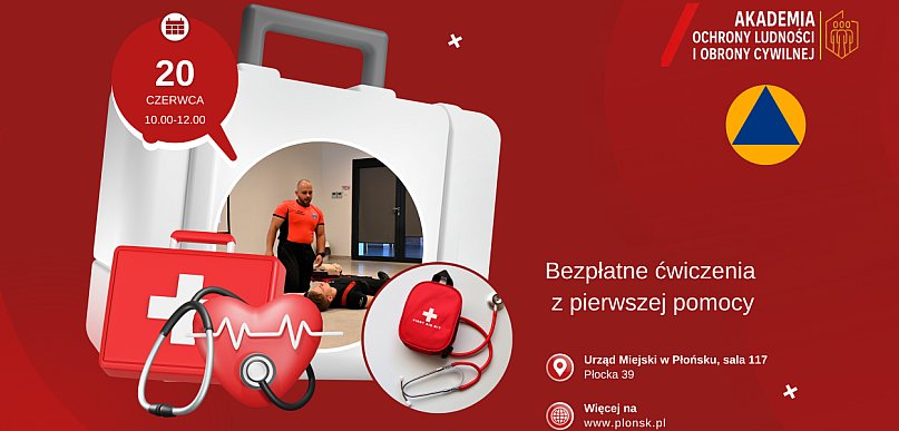 Bezpłatne szkolenie z pierwszej pomocy dla mieszkańców Płońska