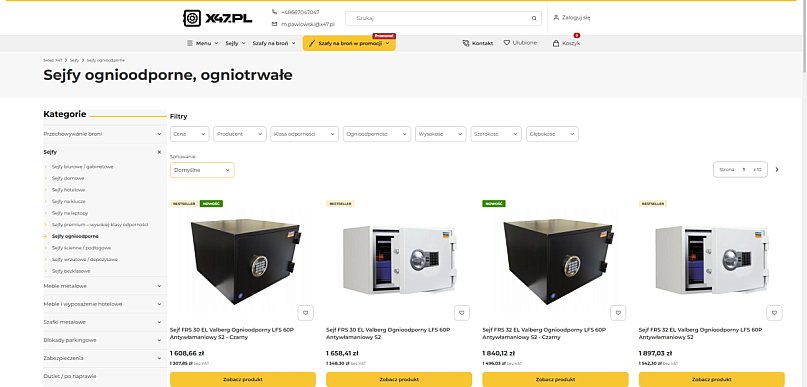 Czy sejf ogniotrwały chroni także przed włamaniem?