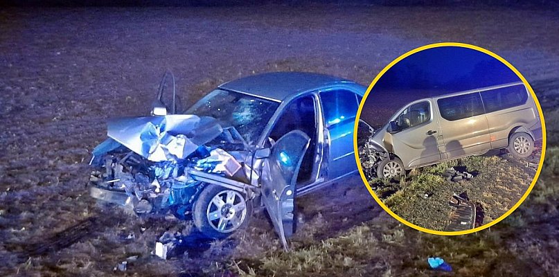 Czołowe zderzenie aut na DK 62 - 25533