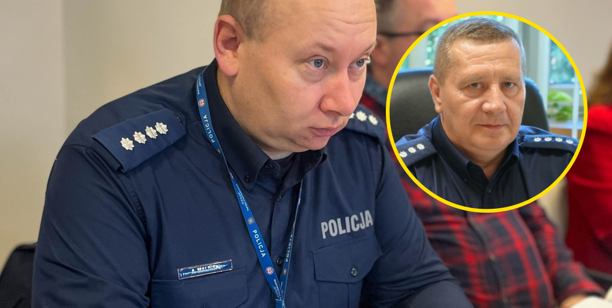 Nadkom. Adam Maliński żegna się z płońską komendą policji. Jego miejsce zajmie nadkom.  Sylwester Wawrzonkowski [fot.: zbiory starostwa i KPP w Płońsku]