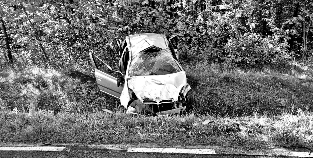 Z miejsca tragicznego wypadku w Bolęcinie, w maju bieżącego roku [fot.: OSP Sochocin]