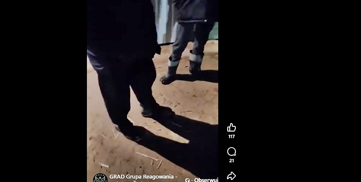 screen z nagrania jakie ukazało się w Internecie [za GRAD Grupa Reagowania Anioły Dzieciom]