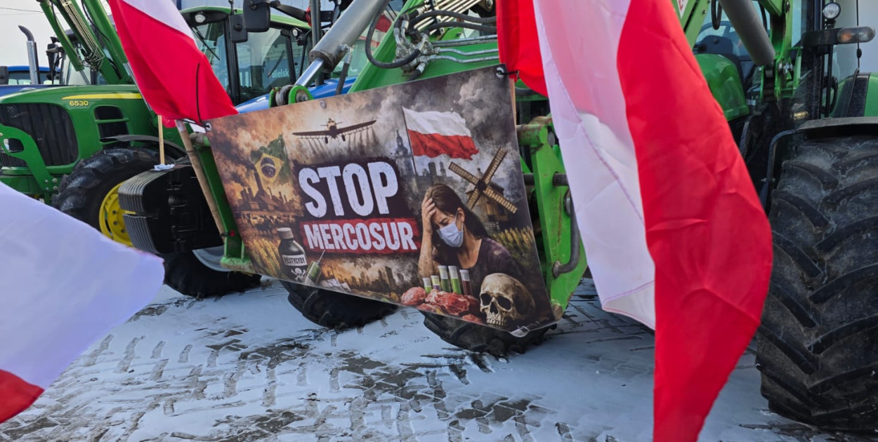 Przeciwko umowie UE-Mercosur protestowali też ostatnio rolnicy z powiatu płońskiego