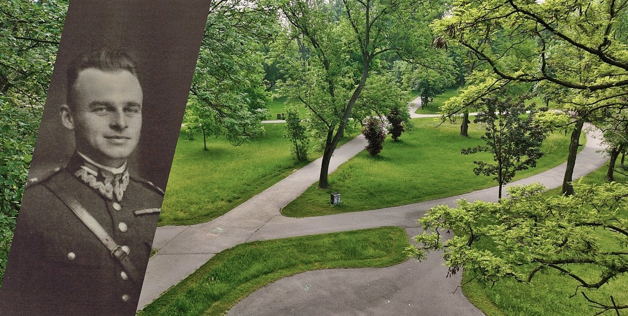 [fot.: zdjęcie parku: Paweł Nagadowski/fotografia rotmistrza - biogramy.ipn.gov.pl]