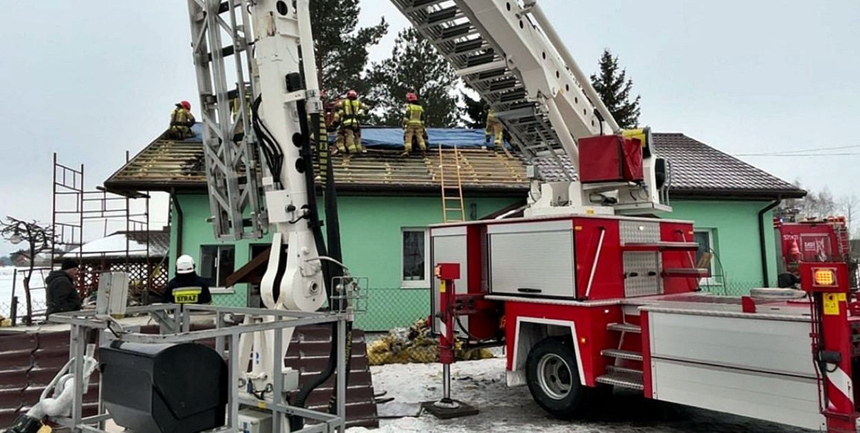 Pożar w domu jednorodzinnym w gminie Naruszewo