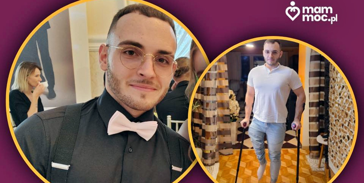 Adam z Baboszewa potrzebuje wsparcia. Marzy, aby chodzić bez kul