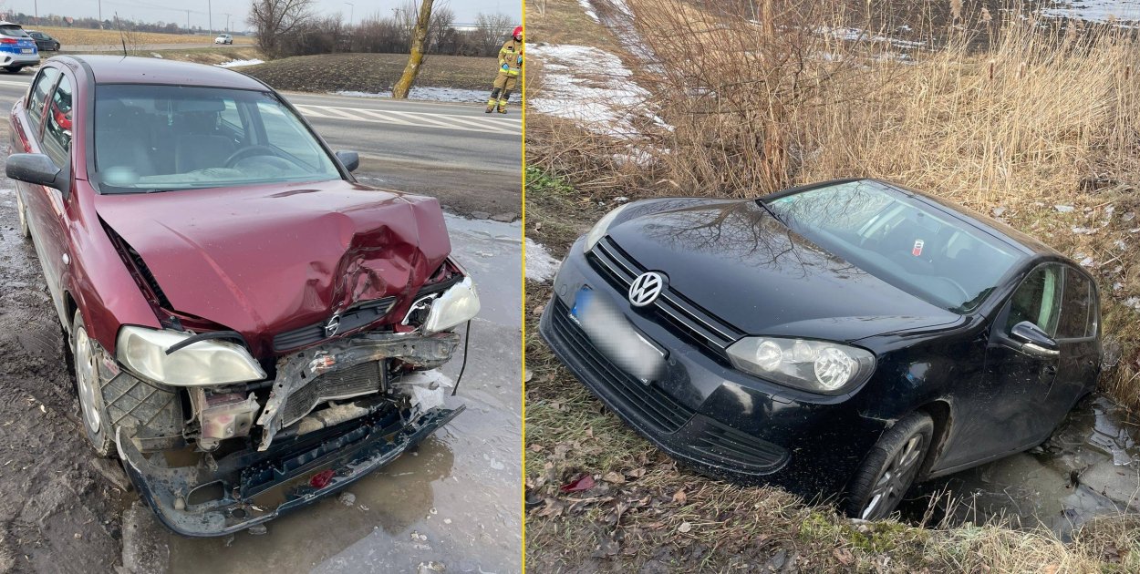 Zderzenie volkswagena z oplem. Jeden z kierowców pijany