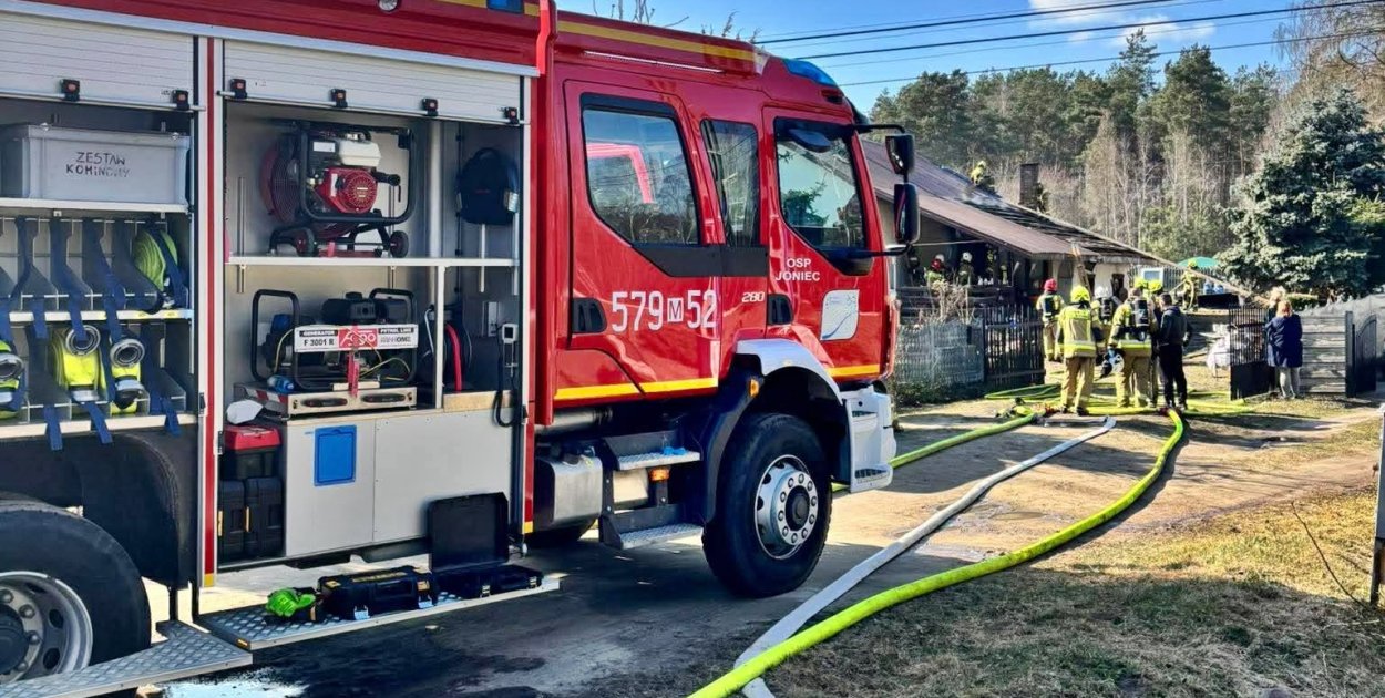 Jedna osoba poszkodowana w pożarze we wsi w gminie Nowe Miasto